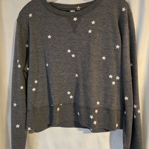 Balance Collection Gray Star Patterned Sweater